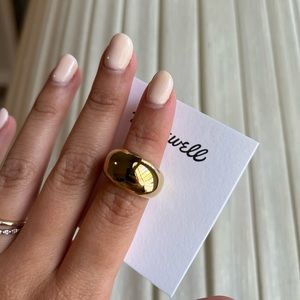 Madewell Gold Dome Ring Size 6 | NWT